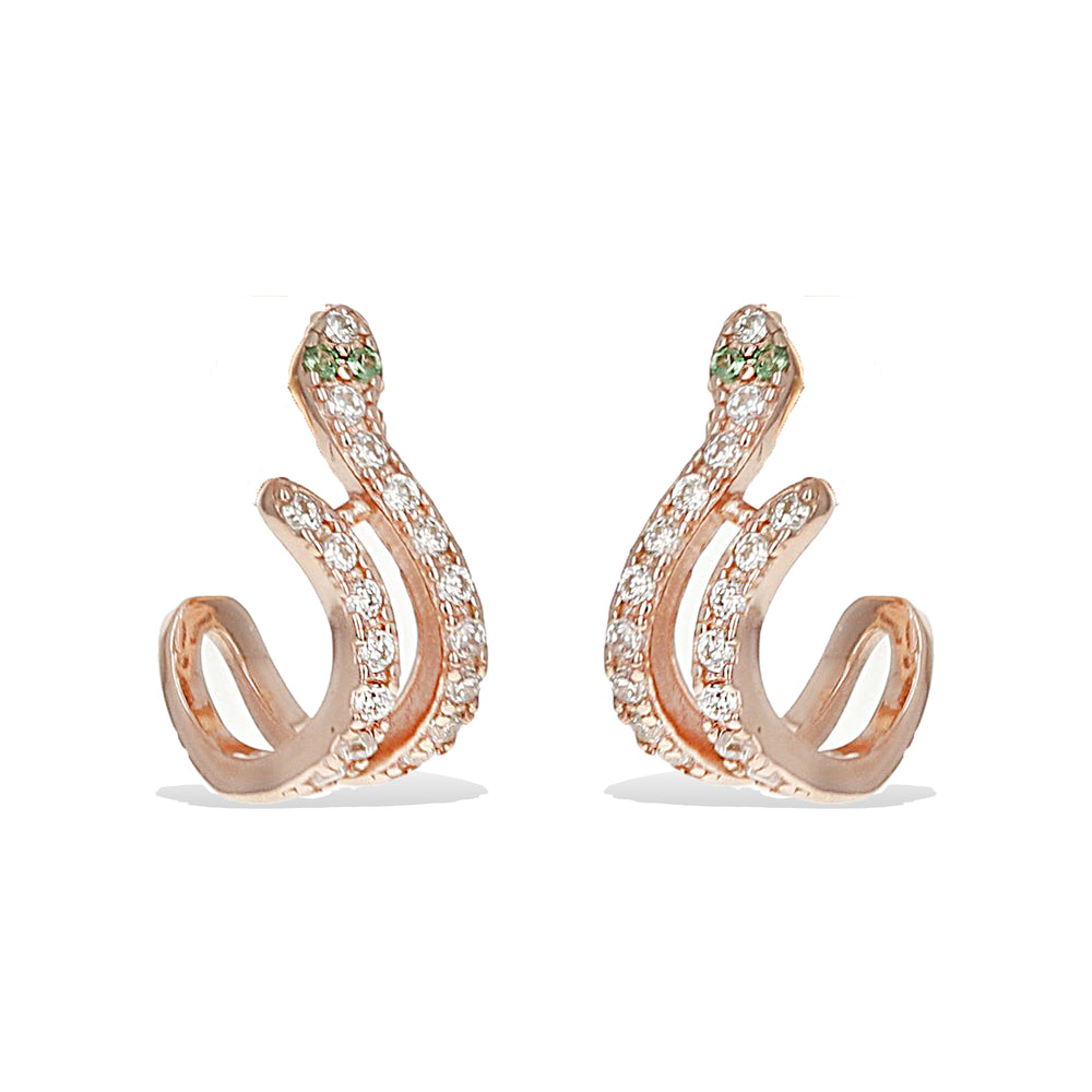 Bling Jewelry Snake Serpent Cartilage Ear Cuffs Earrings Ear Rose Gold  Plated Silver - Walmart.com